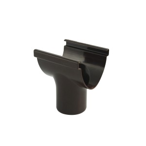 Brauner Marley Duplex Dachrinnenstutzen RG 80 DN 53 für Kunststoff-Dachrinnen.