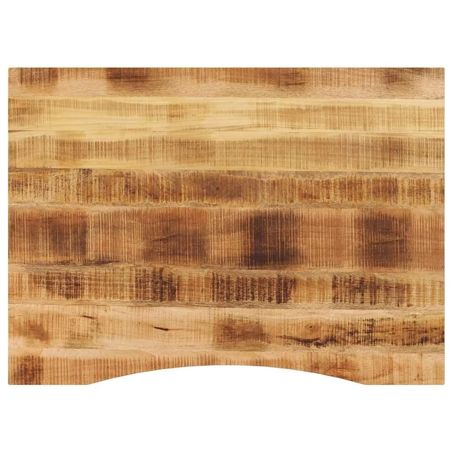 vidaXL Schreibtischplatte mit Aussparung 100x80x2,5cm Massivholz Mango 370190