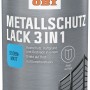 Dose OBI Metallschutzlack 3in1, RAL 9005 Schwarz seidenmatt, 375ml. Rostschutz, Grundierung und Decklack in einem.