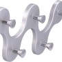 Siro Hakenleiste in Aluminium/Chrom Optik mit 5 Haken, 248mm Länge.