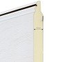 Detailaufnahme: 40 mm Lamelle des IsoMatic Garagentors in Reinweiß.
