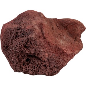 Dunkelroter Sera Aquarien-Lavastein Rock Red Lava L (16-23 cm) mit poröser Oberfläche.
