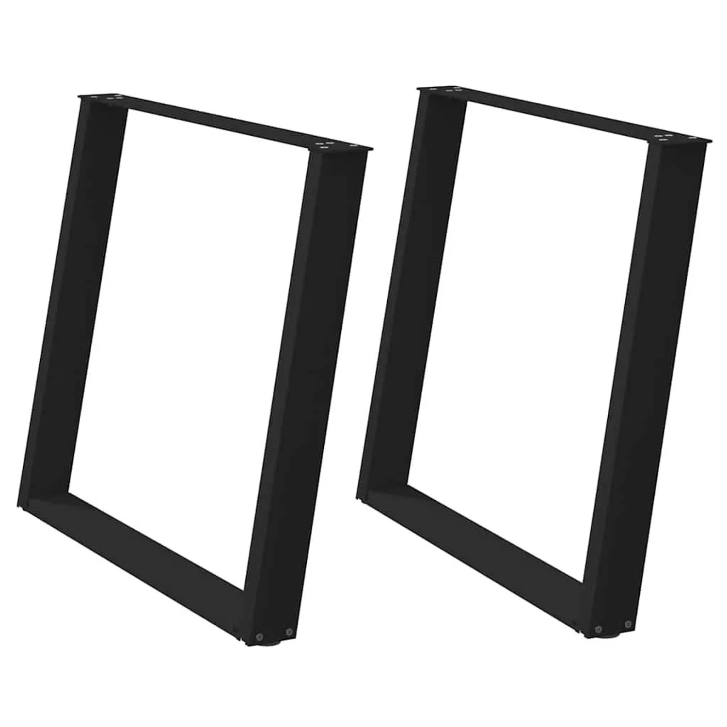 vidaXL Esstischbeine U-Form 2 Stk Schwarz 100x72-73 cm Stahl 4012804