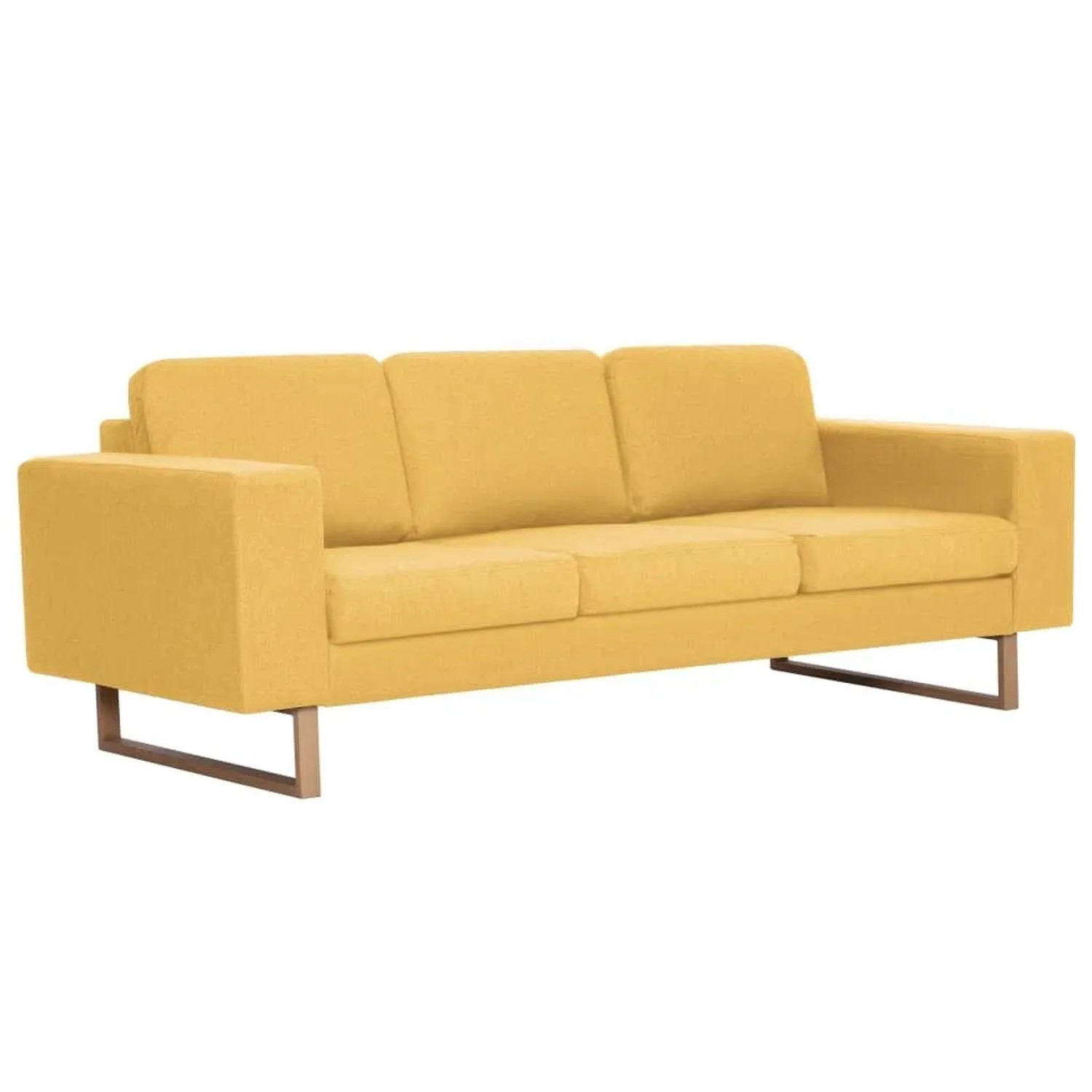 vidaXL 3-Sitzer-Sofa Stoff Gelb 281392