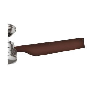 HUNTER FANS Deckenventilator Flight, 132 cm, Nickel gebürstet, dunkles Buchenholz Flügel.