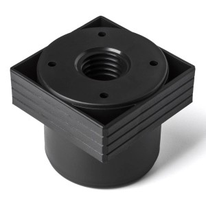 SOTECH Möbelfüße HOTEL Eckig Groß 60 x 60 mm Höhenverstellbar von 45 Bis 55 mm