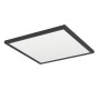 Schwarze, quadratische LED-Deckenleuchte Rovito von Eglo, 39 cm.