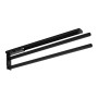 SOTECH Aluminium Handtuchhalter TED 2 Armig 450 bis 730 mm Ausziehbar Drehbar Schwarz Matt