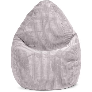 Grauer Sitting Point Sitzsack BeanBag Shara 220 l aus Cordstoff.