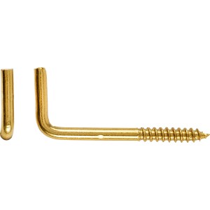 Schraubhaken Gerade Messing Ø 3,8 x 50 mm 6 Stück