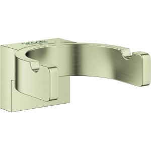 Grohe Selection Bademantelhaken, doppelt, Nickel gebürstet, zur Wandmontage.
