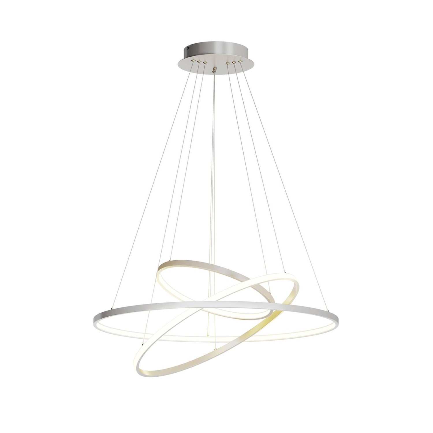 Lucande LED Ezana 9624256 Dimmbar Modern in Alu aus Metall 1-flammig Wohnzi günstig online kaufen