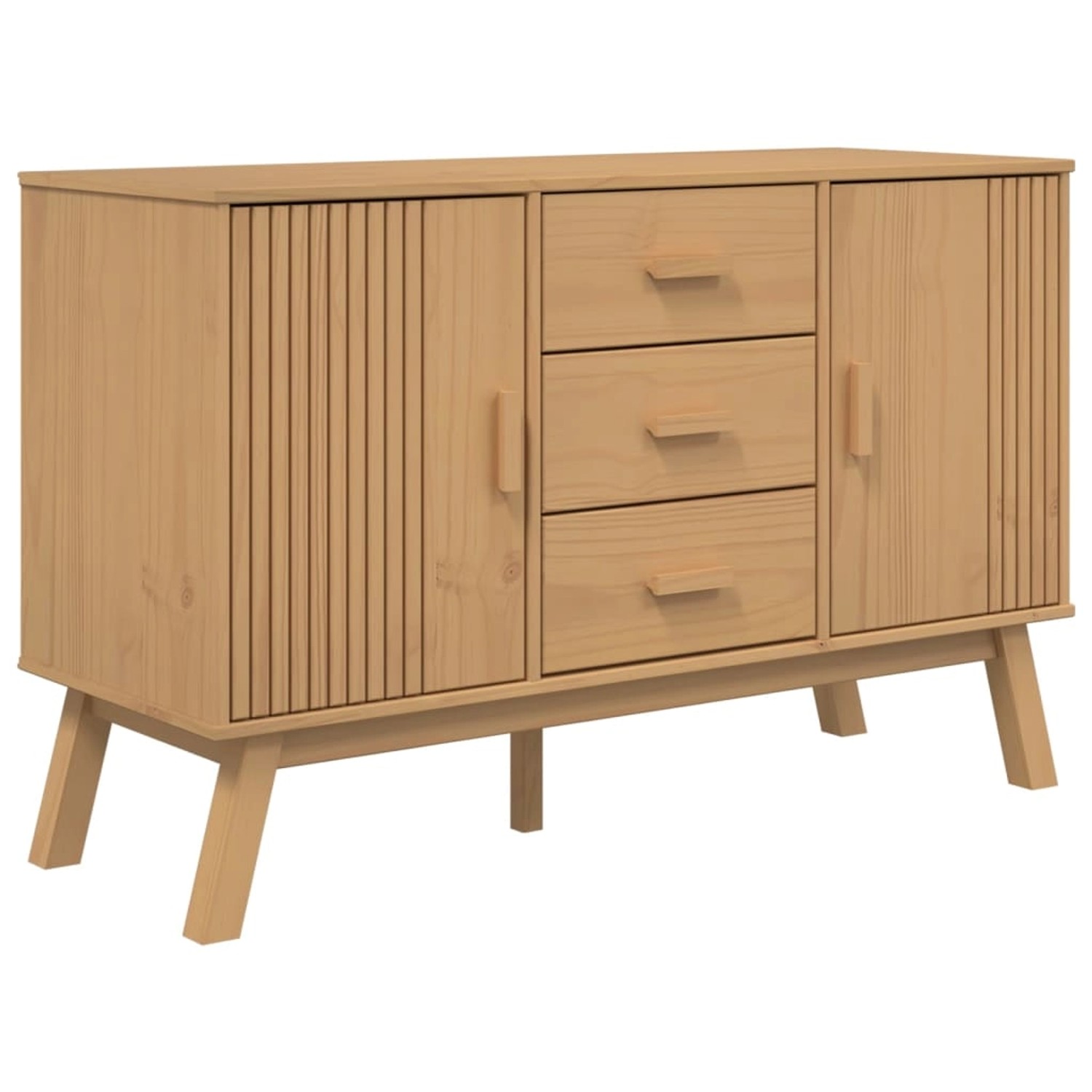 vidaXL Sideboard OLDEN Braun 114x43x73,5 cm Massivholz Kiefer 358597 günstig online kaufen