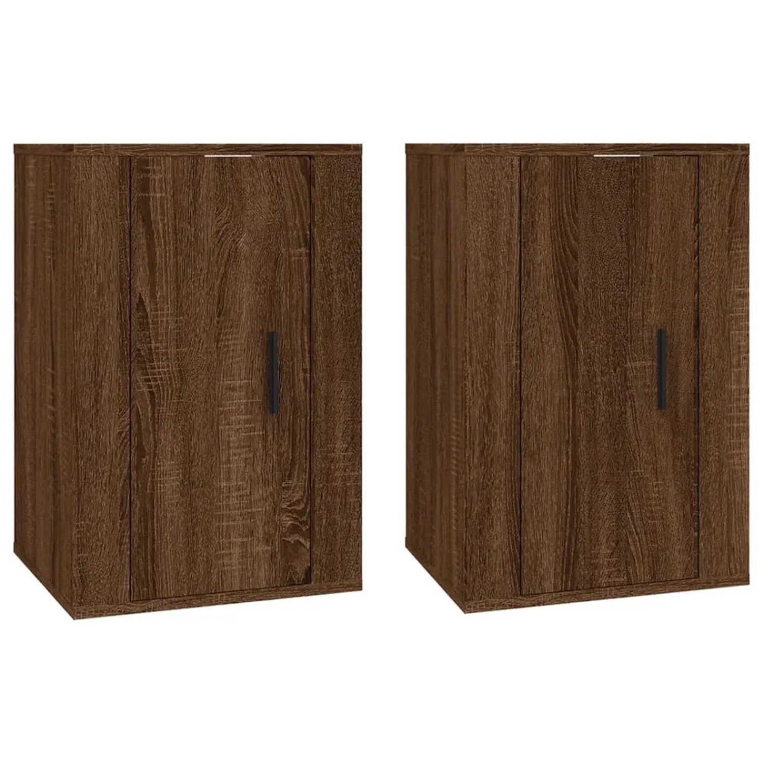 vidaXL TV-Wandschränke 2 Stk Braun Eichen-Optik 40x34,5x60 cm 816671