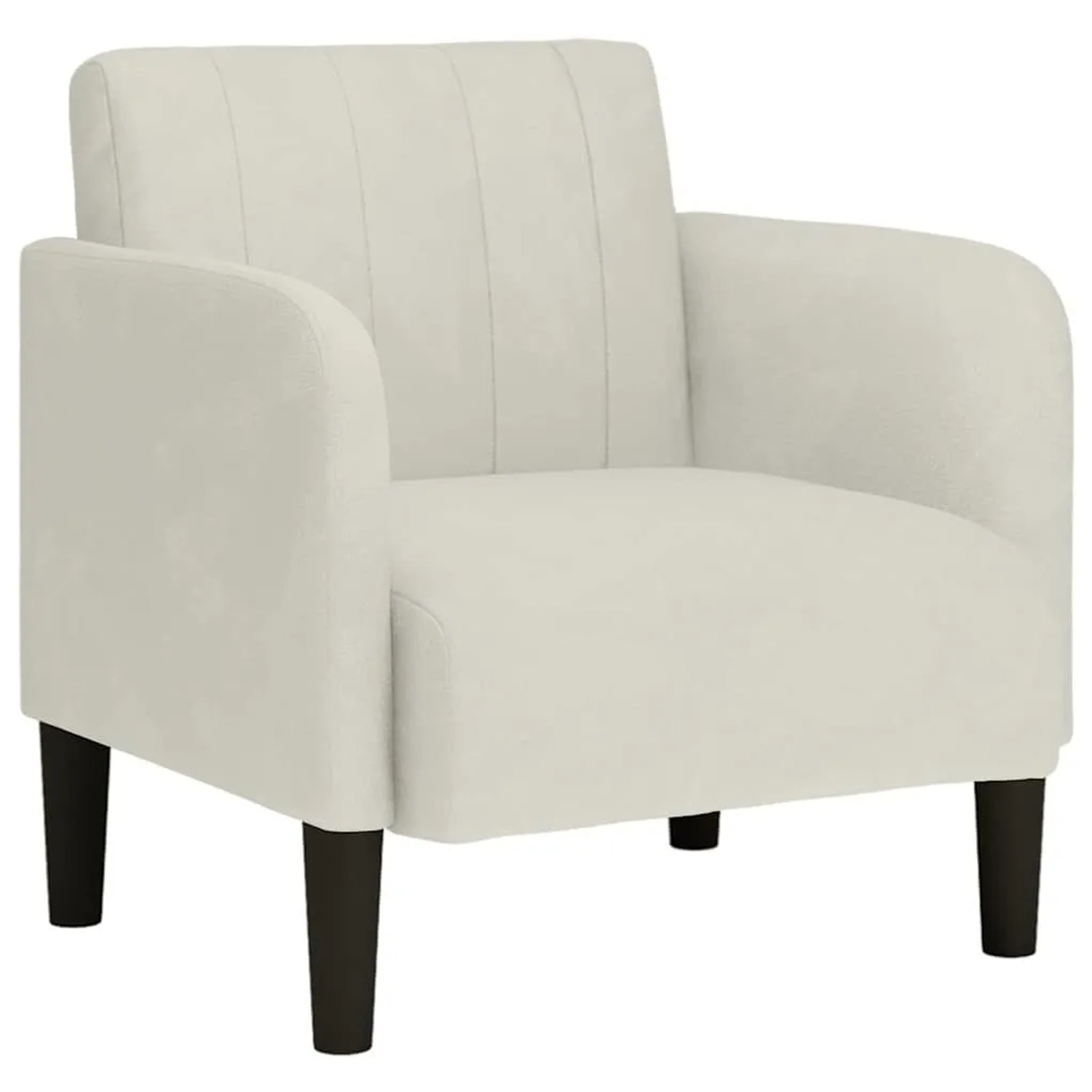 vidaXL Sessel mit Armlehnen Creme 54 cm Samt 4100585