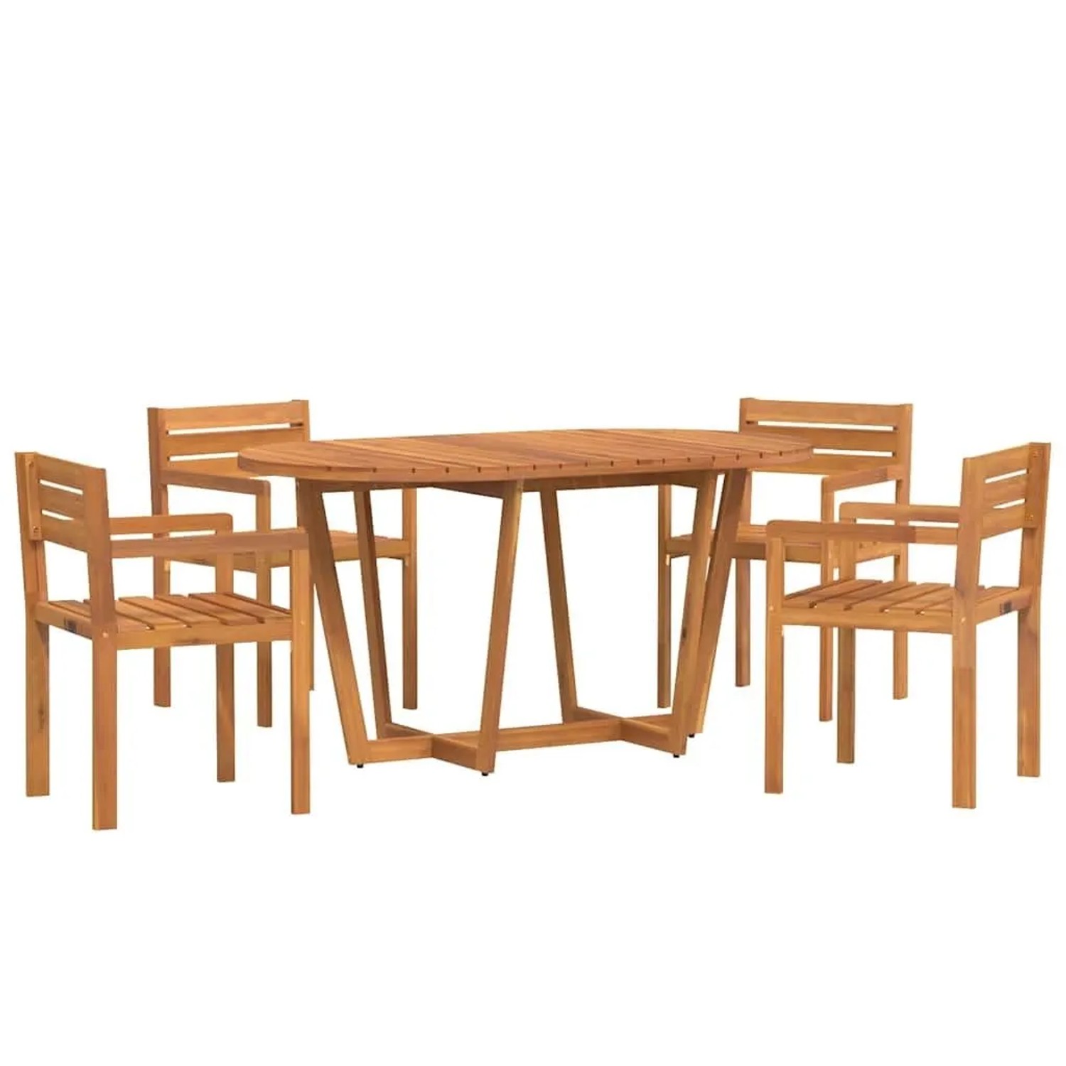 vidaXL 5-Tlg Garten-Ess-Set aus Massivholz Akazie 3334771