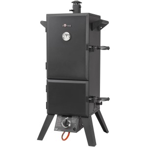 EL Fuego Portland XL Gasgrill/Smoker, ca. 64x127,5x50cm, mit Thermometer und regulierbarem Kamin.