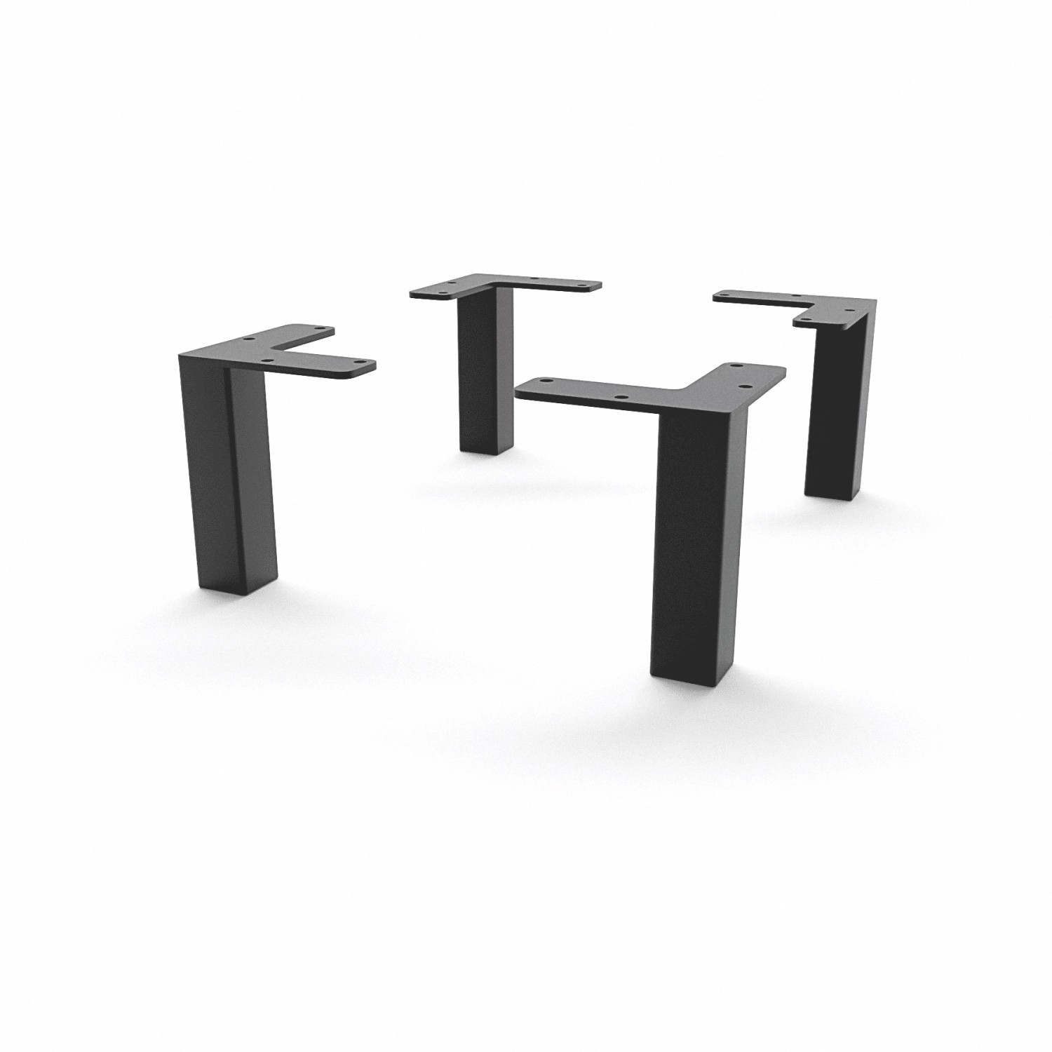 HEVVA Möbelfüße LUZERN Schwarz 10 cm Hoch 4er Set