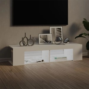 vidaXL TV-Schrank mit LED-Leuchten Weiß 135x39x30 cm 804229