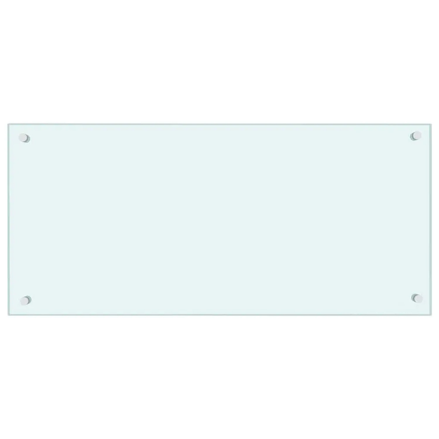 DELUKE Küchenrückwand Glas 90x40cm Weiß Wandverklediung Küche Wandschutz Spritzschutz Herdspritzschutz Glasplatte