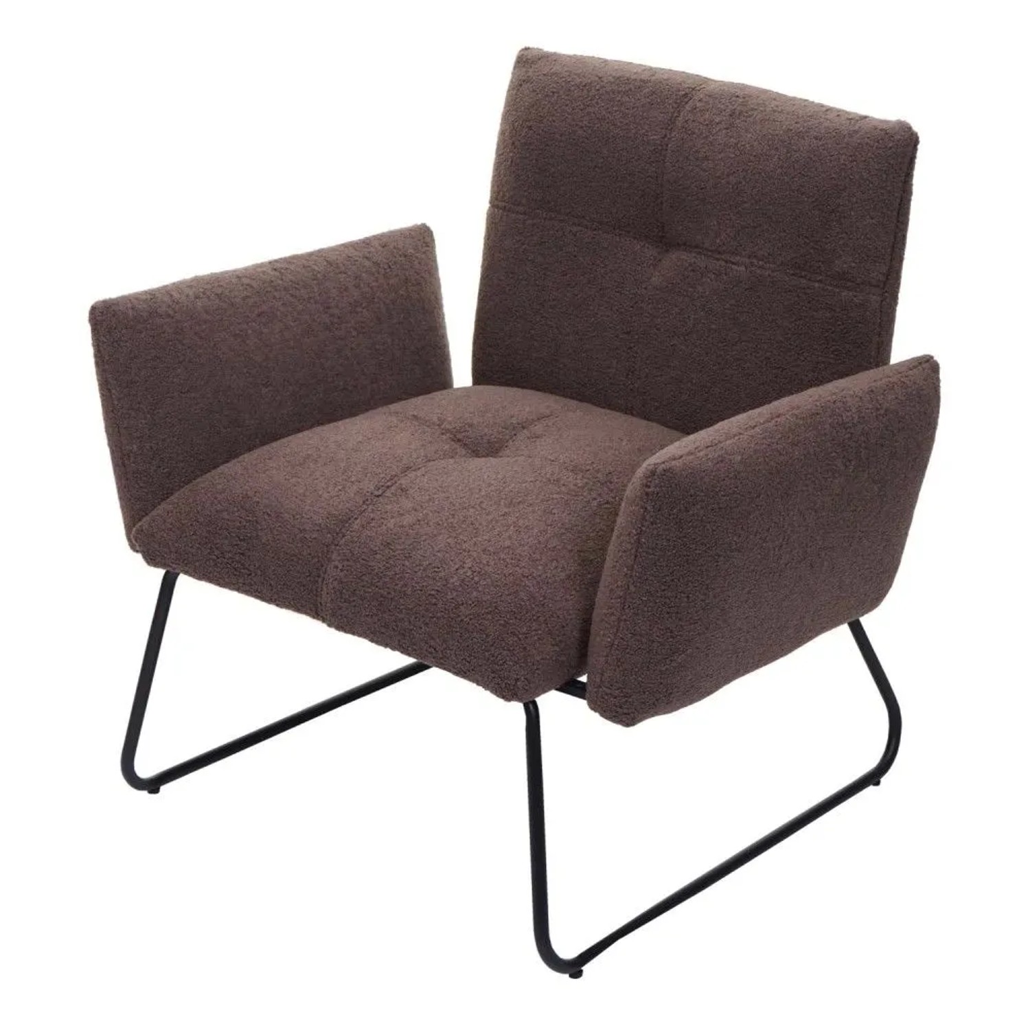 MCW Lounge-Sessel K34 Bouclé Braun