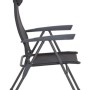 Siena Garden Campingsessel Comfort, anthrazitfarben, mit verstellbarer Rückenlehne und Armlehnen.