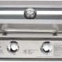 EL Fuego Gasgrill Jesolo in Schwarz-Silber mit Edelstahlrost und Glas-Sichtfenster.
