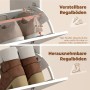 HOMCOM Schuhschrank: Verstellbare Fächer für Schuhe, herausnehmbare Böden für Stiefel. Weißes MDF.