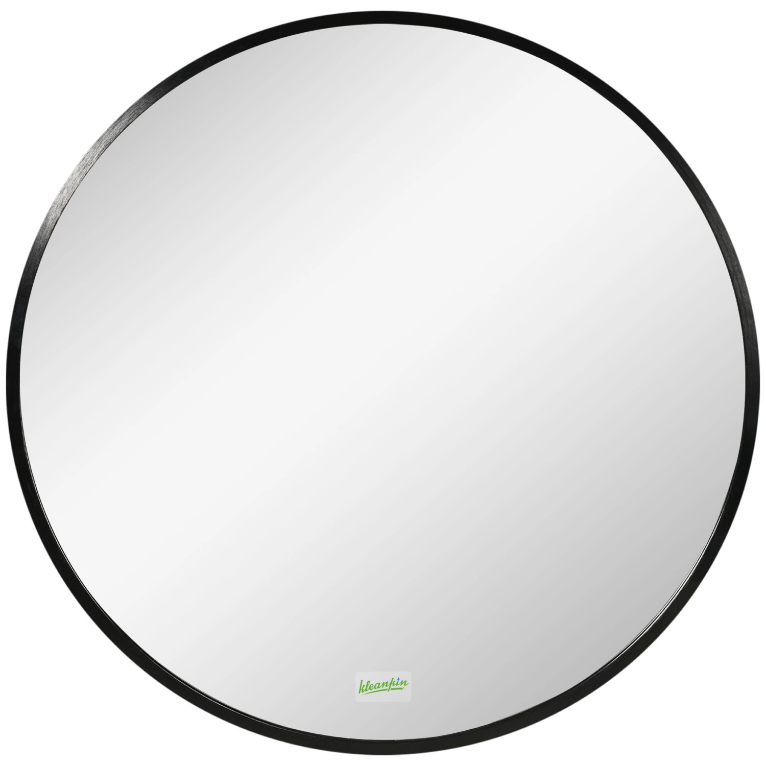 Kleankin Badspiegel Aluminiumlegierung Glas Schwarz 50L x 2B x 50H cm günstig online kaufen