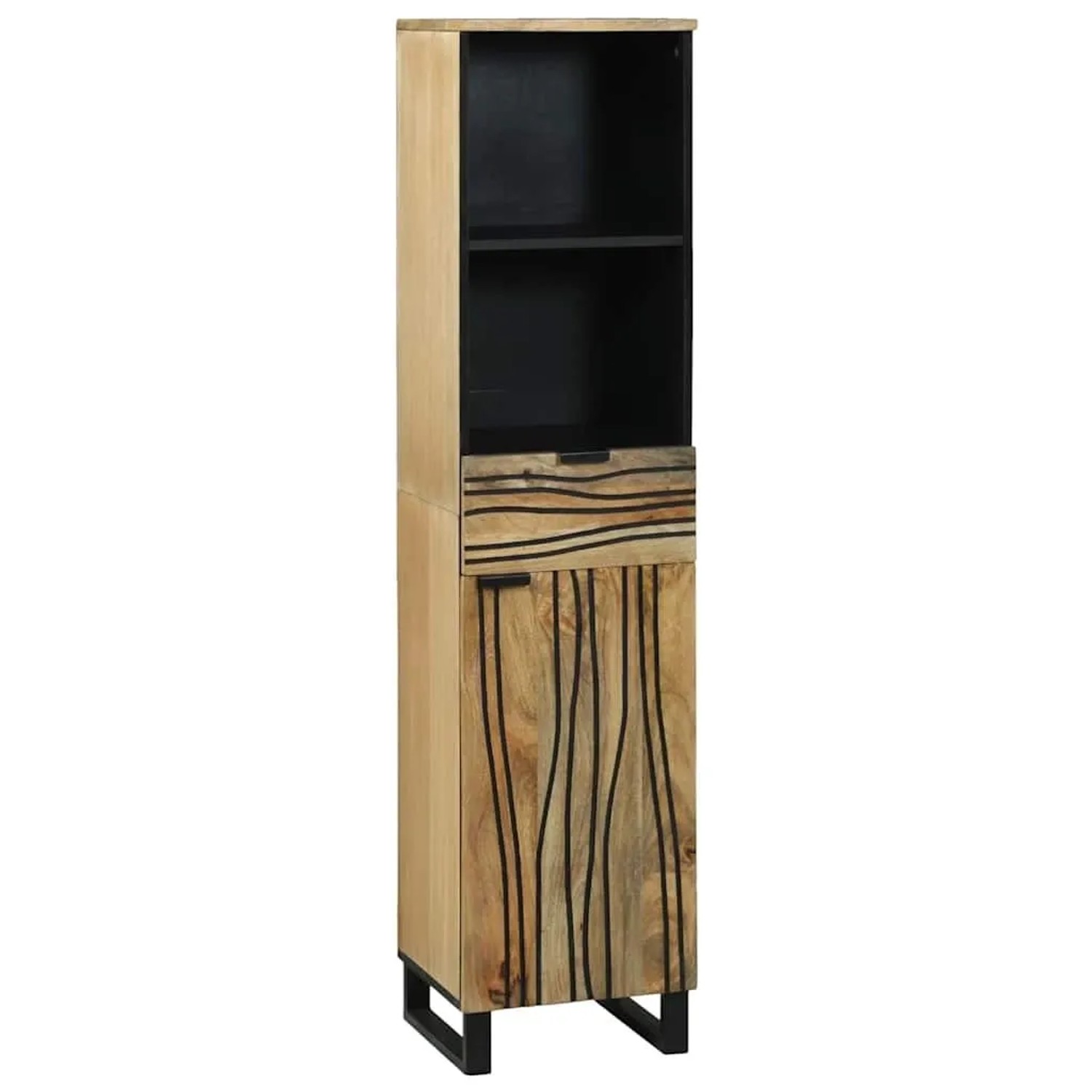 vidaXL Waschbeckenschrank mit Tür Braun 38 x 33 x 160 cm Holzwerkstoff 4017 günstig online kaufen