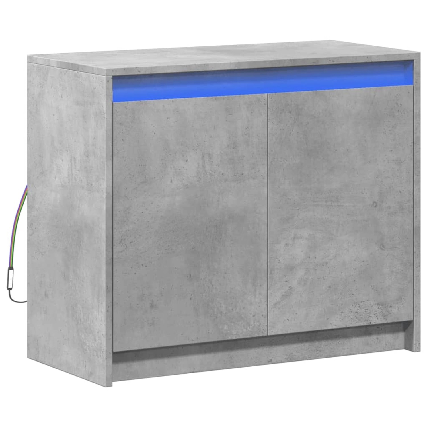vidaXL LED-Sideboard Betongrau 72x34x61 cm Holzwerkstoff 852176 günstig online kaufen