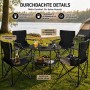 BigDean Camping Set 4x Campingstühle & 1x Campingtisch Campingstuhl mit Tisch Set Klappbar Camping Tisch Stuhl Set Campingstuhl Faltbar Angelstuhl_2