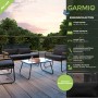 GARMIO Polyrattan Gartenmöbel Set, 4-teilig mit Bank, Stühlen und Glastisch. Ideal für Garten und Terrasse.