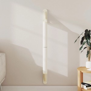 Weiße vidaXL Kratzsäule zur Wandmontage, 109 cm hoch, mit Sisal umwickelt.