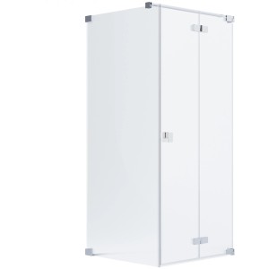 Schöner Wohnen Eckdusche mit Drehfalttür, chromglänzend, 90x90x200 cm.