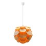 Nussbaum-braune Pendelleuchte Foglia, Ø40cm, im skandinavischen Stil für Wohn- und Schlafzimmer.