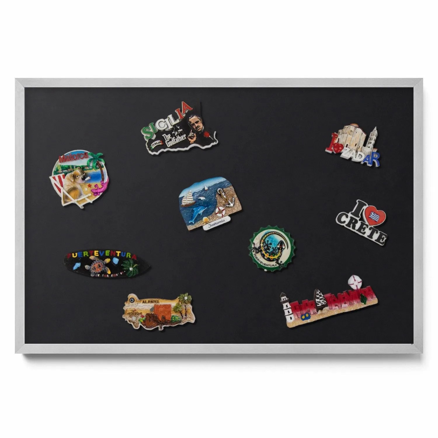 Tulup Magnettafel Magnetpinnwand Metall für Urlaubsmagnete Farbe Schwarz 60 günstig online kaufen