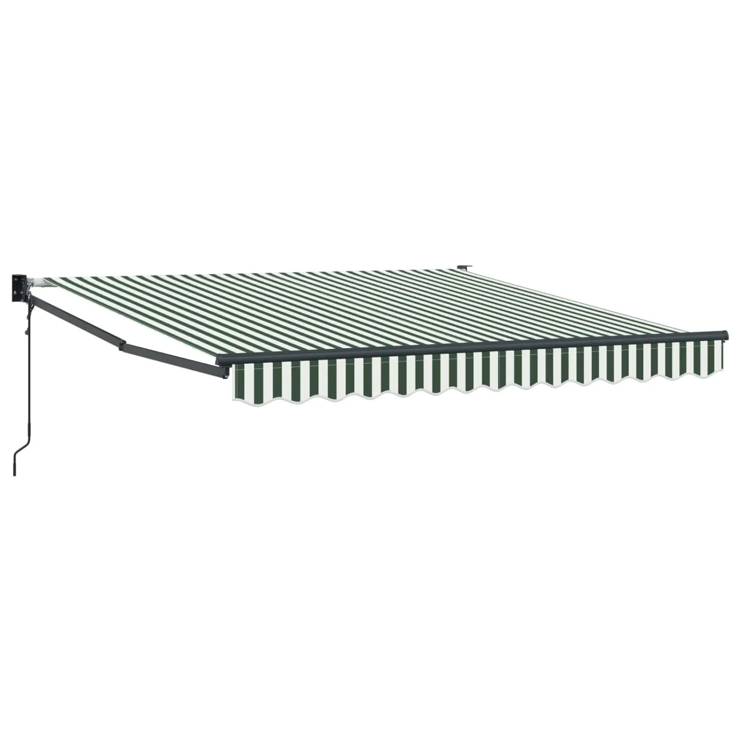 vidaXL Markise Grün und Weiß 300 x 250 x 165 cm Polyester 3330188