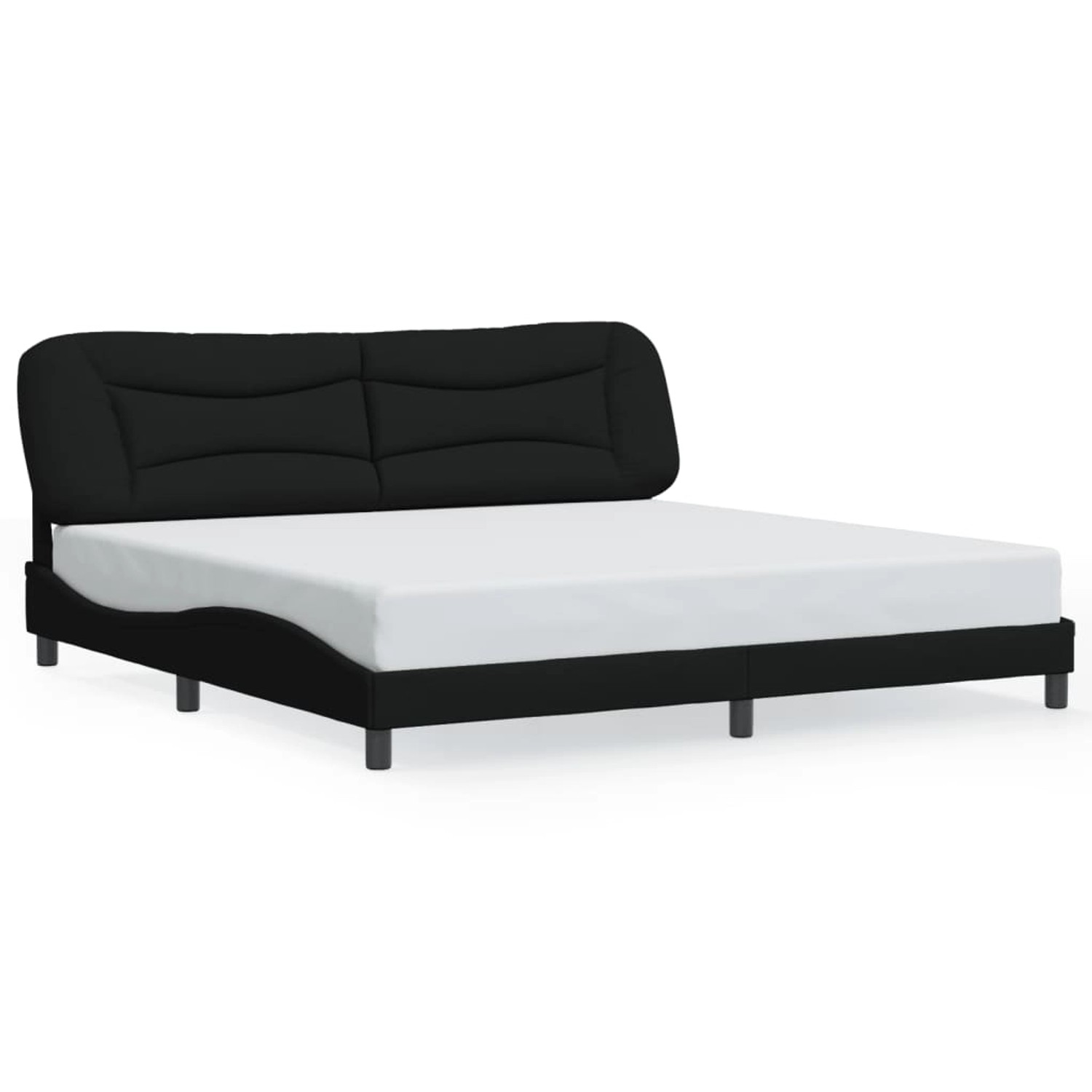 vidaXL Bettgestell ohne Matratze Hvar Schwarz 200x200 cm Stoff 3207795 günstig online kaufen
