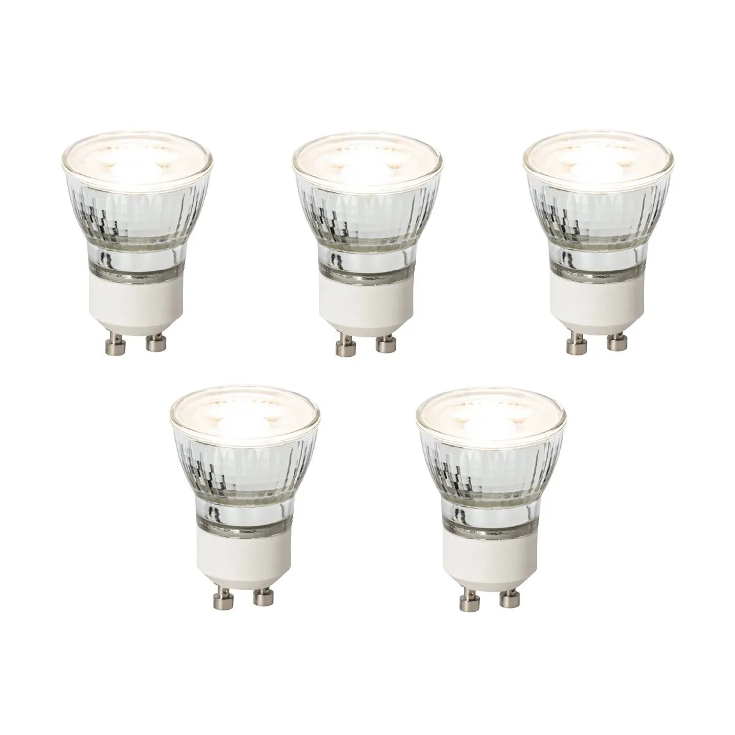 LUEDD 5er Set Dimmbare GU10 LED Leuchtmittel 35mm 3W 220LM 3000K