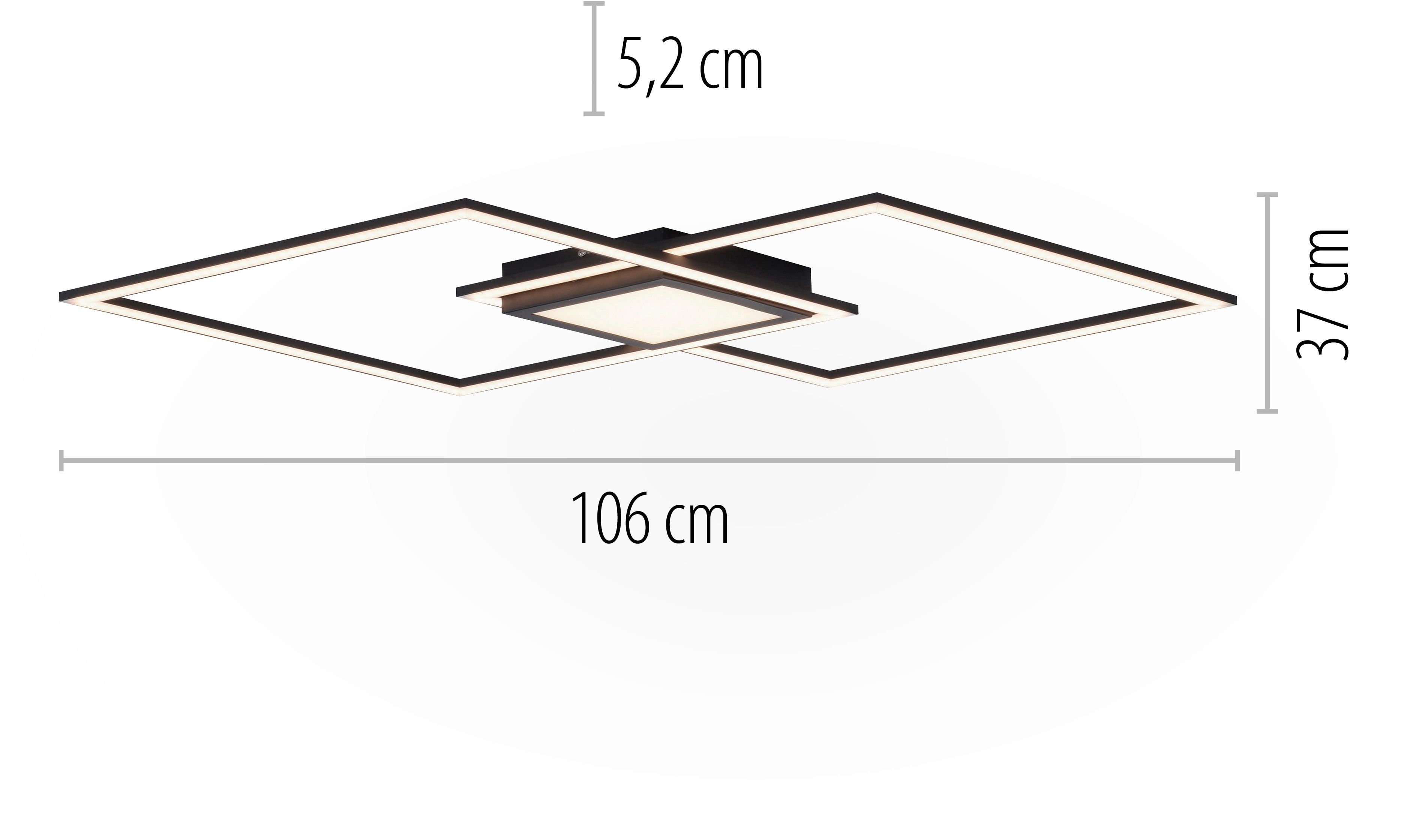 Just Light. LED-Deckenleuchte Asmin 106 cm x 37 cm kaufen bei OBI