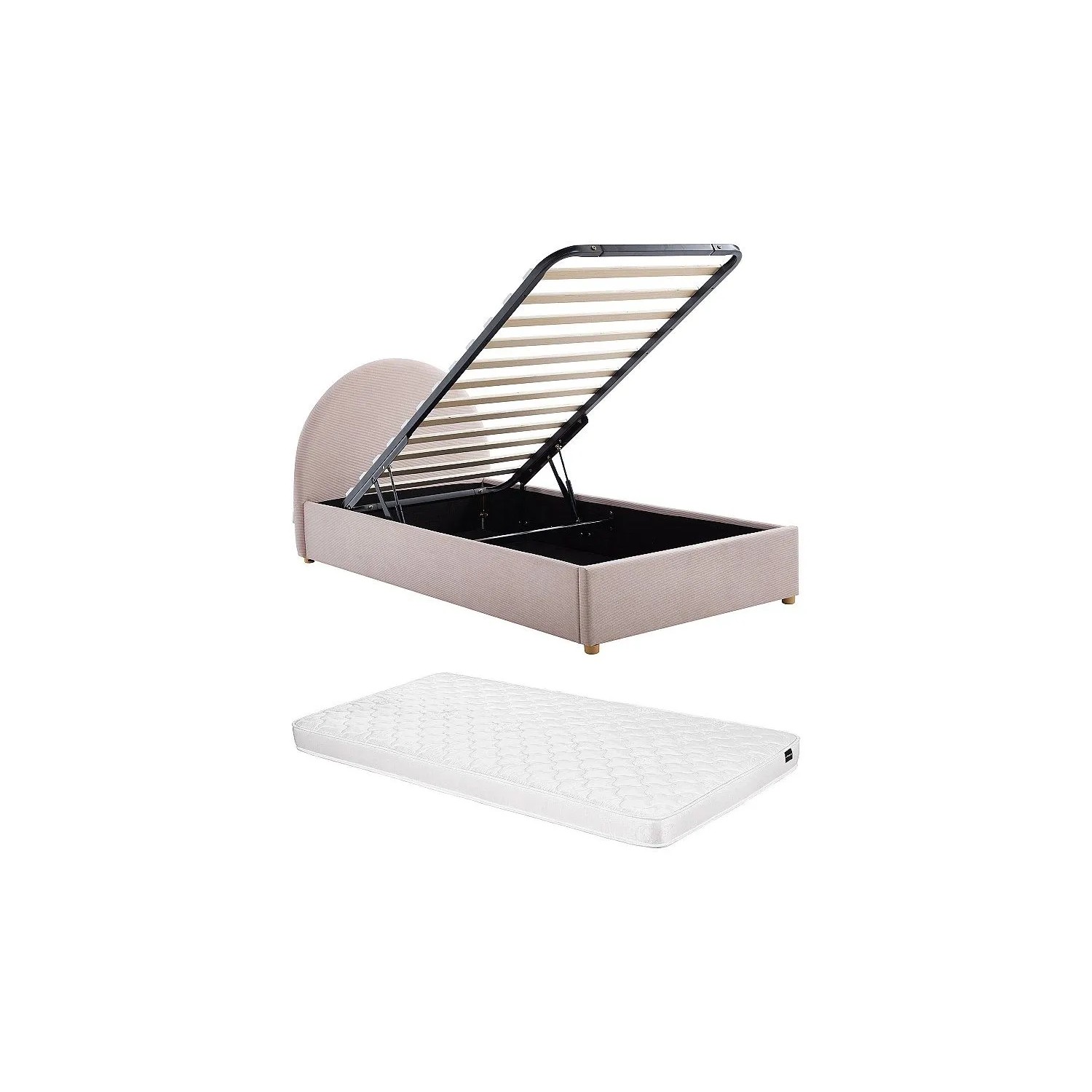 Vente-unique Bett Mit Bettkasten Lirimo Rosa 103 cm