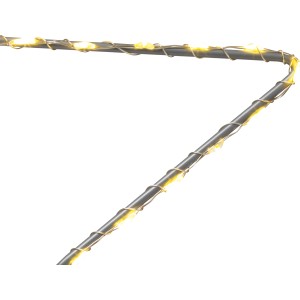 Silberfarbener Stern (29 cm) mit warmweißen LEDs für winterliche Deko im Innen- und Außenbereich.