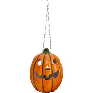 Näve LED-Pendelleuchte im Halloween Kürbis Design mit Nebler für gruselige Stimmung.