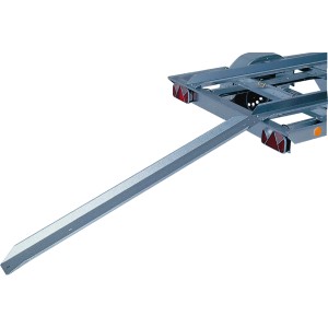 Stema Motorradtransporter Classic MT 850 BS 2 mit Auffahrschiene, Heckansicht.