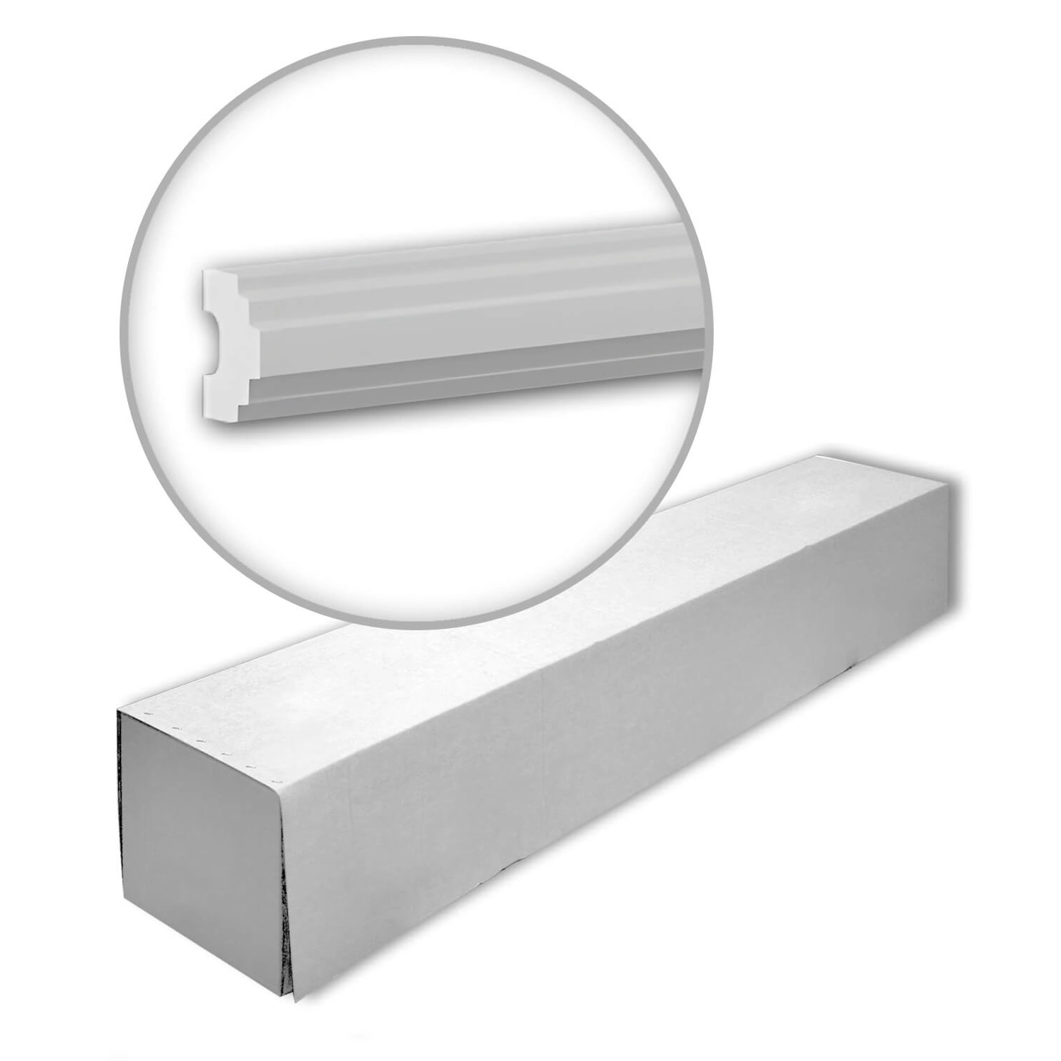 PROFHOME 651810-Box Wandleisten 1 Karton Set mit 36 Friesleisten 72 m Weiß günstig online kaufen