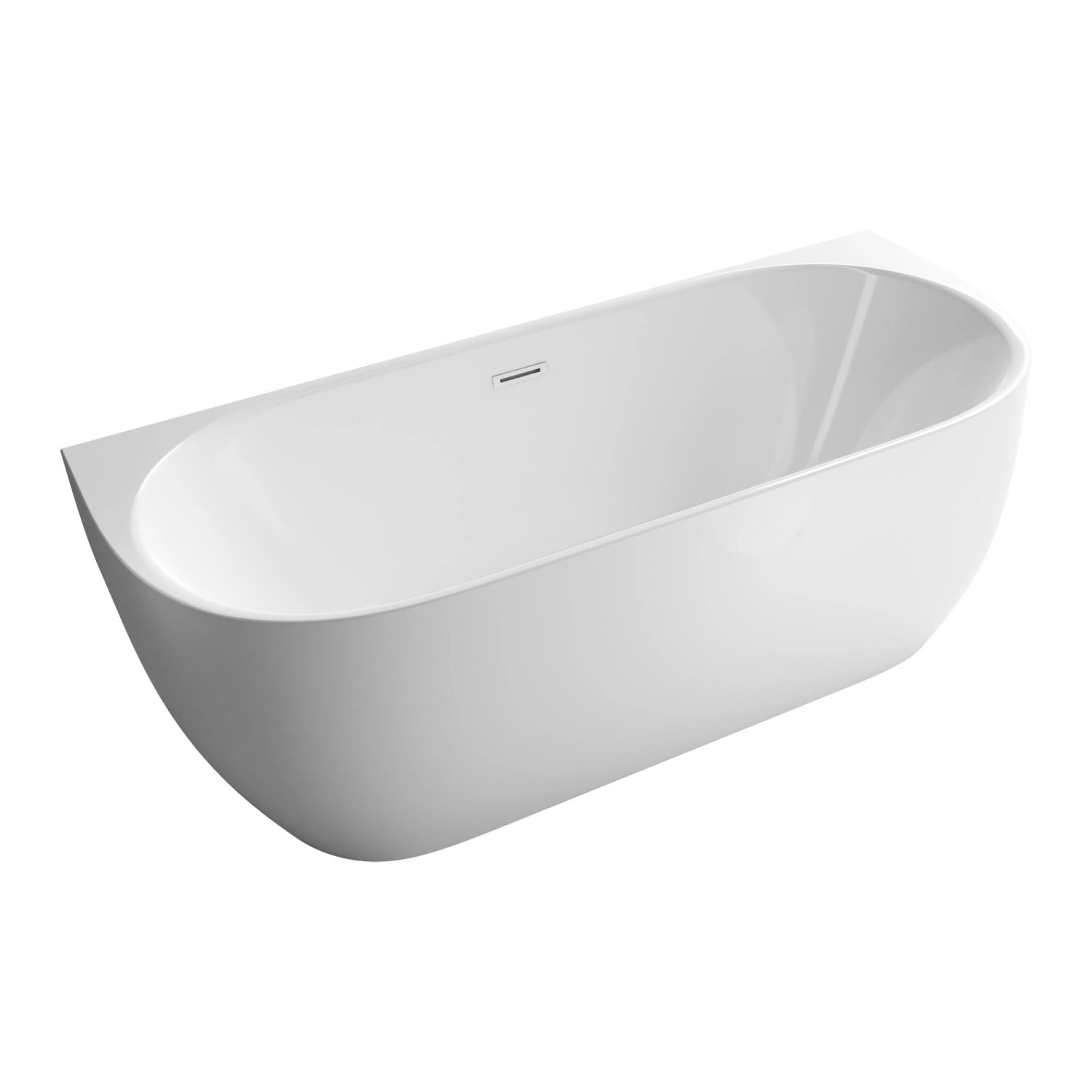 Bernstein Freistehende Badewanne LENA Acryl Weiß Glänzend 170x75x60 günstig online kaufen