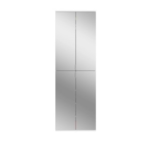 Inn.Furn Garderobenschrank Weiß 61 cm mit Spiegel SystemX