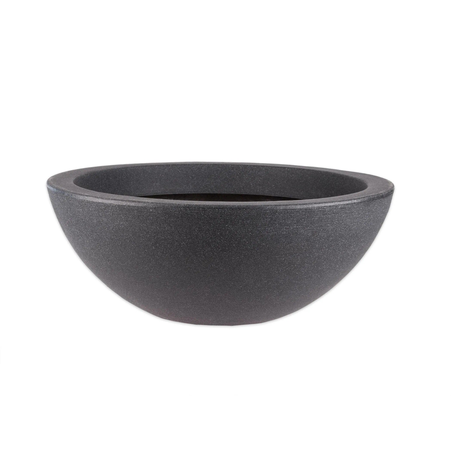 BigDean XXL Pflanzschale Wasserschale  52 cm Höhe ca. 19 cm Brunnenschale für Miniteich Stabiler Kunststoff Anthrazit Stein Optik
