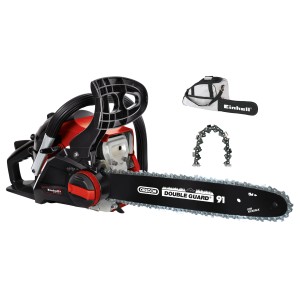 Einhell Benzin-Kettensäge GC-PC 1435 I TC Kit mit Schwert, Kette, Tasche und Ersatzkette.